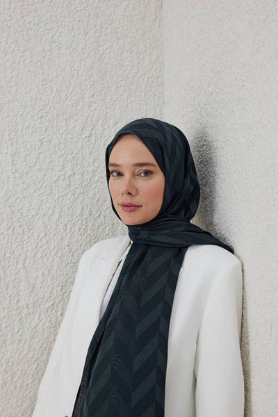 VALORSCARF شال الجري من قماش الجاكار المتعرج