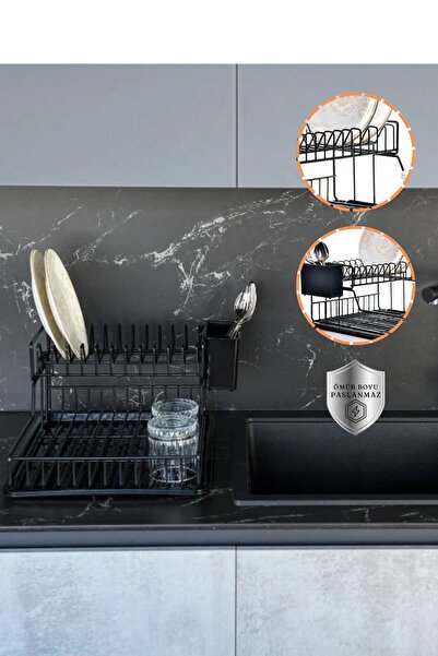 Hagen Tezgah Üstü Kurutma Iki Katlı Bulaşıklık Bulaşık Sepeti Bulaşık Kurutma...
