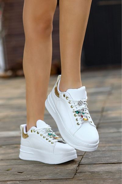LEYDİ SHOES ROZA WHITE - Pantofi sport