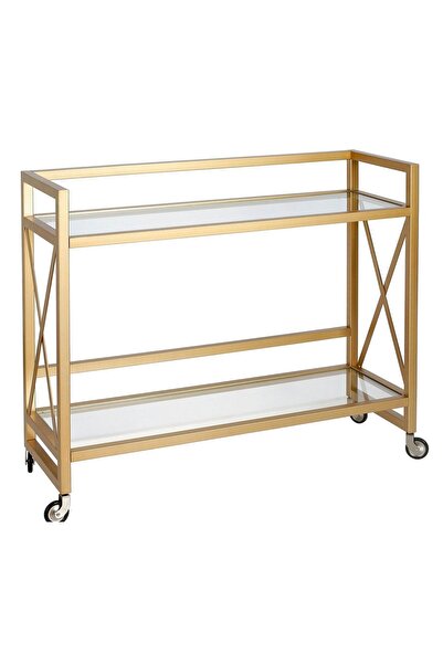 Hitit Dekorasyon Maya Gold Metal Servis Arabası