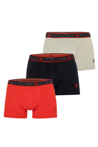 U.S. Polo Assn. Ανδρικό Μαύρο-Κόκκινο-Γκρι Ειδική Τιμή Παραγωγής με άδεια USPA