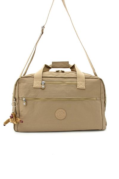 Sanmorris Унисекс чанта за пътуване и спорт Crinkle в цвят норка - Crossbody