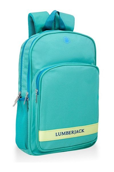 lumberjack Turquoise Unisex School and Daily Backpack - Two Compartments