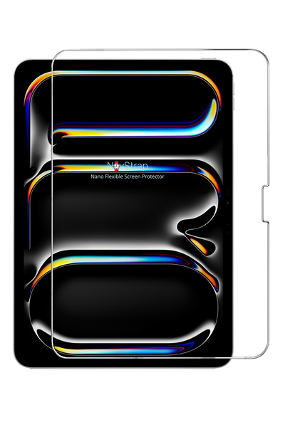 NovStrap Apple iPad Pro 13 inç 5. Nesil M4 2024 ile Uyumlu Nano Esnek Cam Ekran Koruyucu A2925 A2926