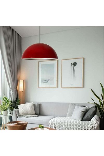 Bamyum Lipeo 50 Cm Metall Pendelleuchte - Rot Lampe