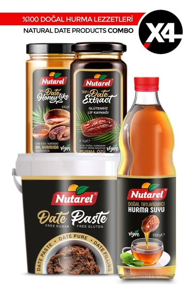 NUTAREL %100 Doğal Hurma Ürünleri 4'lü Set