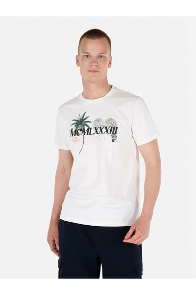 Colin's Tricou alb pentru bărbați - mâneci