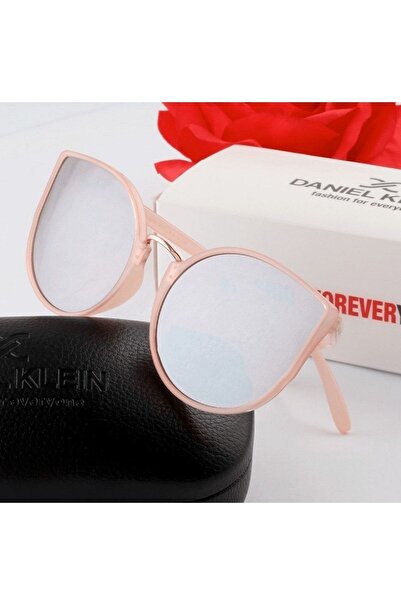 Daniel Klein Kadın Pudra Kahverengi Cat Eye Aynalı Polarize Camlı Güneş Gözlüğü