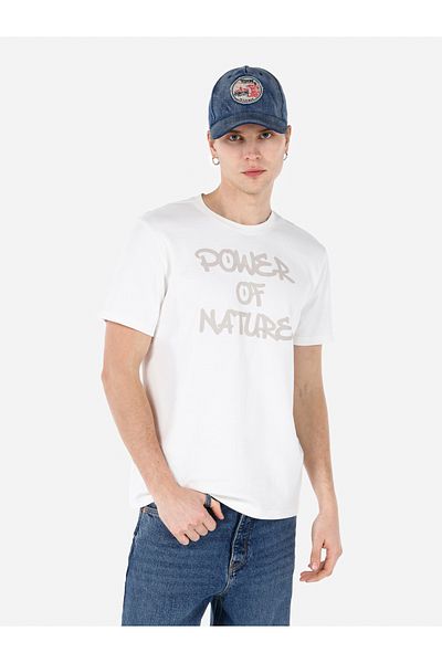 Colin's Tricou alb pentru bărbați - mâneci