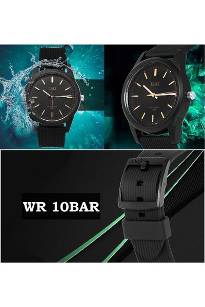 Q&Q Su Geçirmez Silikon Kordonlu Unisex Kol Saati