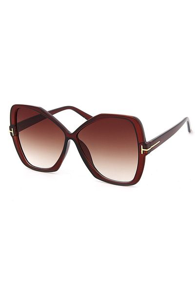 Di Caprio Brown Gradient Large Model Women's Sunglasses