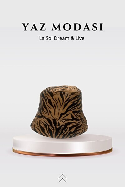 La Sol Yaz Modası Bucket Balıkçı Kova Şapka Unisex Erkek Kadın Leopar Enerjik...
