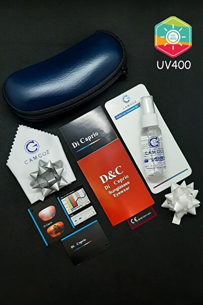 Di Caprio Black Bold Rectangular Women's Sunglasses