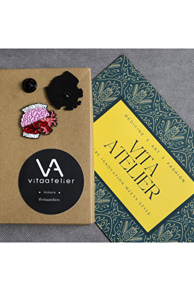 Vita Atelier Doktorlara özel tasarım broş 13 - beyin ve kalp
