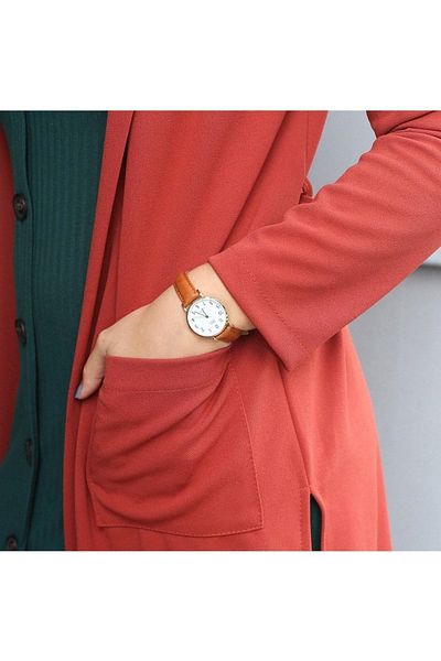Q&Q Women's Tan Leather Band Wristwatch