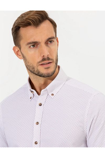 Pierre Cardin Ανδρικό πουκάμισο Claret Red