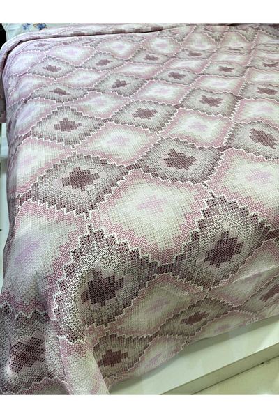 ŞENER HOME Canvas Pattern Printed 150x240 CmSingle Single Pike - Lilac