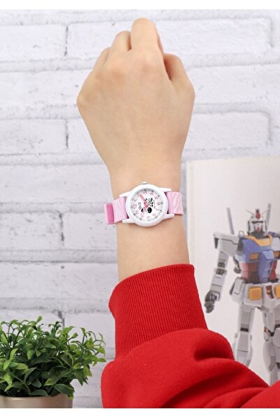 Q&Q White Lilac Zebra Patterned Waterproof Girl's Wristwatch with Numerals