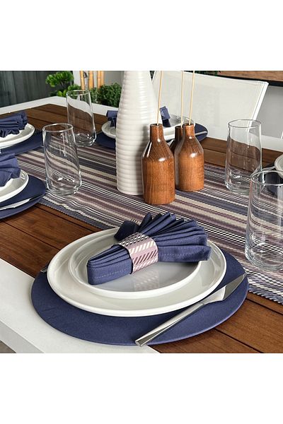 desen izmir New Season American Service - Style Patterned 6 Supla Napkin and Ring with Runner Cover