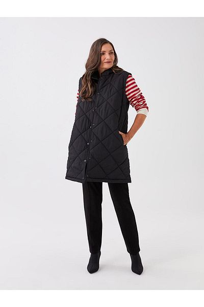 LC Waikiki LCW Grace Stand Collar Quilted Patterned Women's Vest