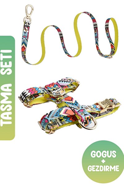 TheTailor Kaçış Önleyici Tasma Kufu Tasma Seti Göğüs Tasması Ve Gezdirme Tasması