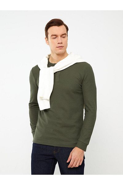 LC Waikiki Ανδρικό μακρυμάνικο μπλουζάκι LCWAIKIKI Basic Crew Neck