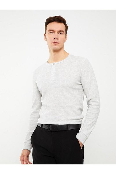 LC Waikiki Ανδρικό μακρυμάνικο μπλουζάκι LCWAIKIKI Basic Crew Neck
