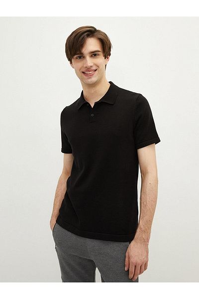 LC Waikiki Ανδρικό πλεκτό πουλόβερ LCW Casual Polo λαιμόκοψη κοντομάνικο