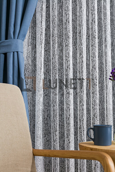 LUNETT HOME USE TREE SHELL PATTERN BLANK PLATED TULLE CURTAIN