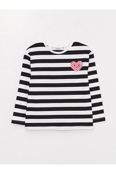 LC Waikiki Μακρυμάνικο μπλουζάκι για κορίτσια LCW Kids Crew λαιμόκοψη