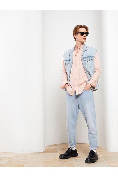 LC Waikiki Ανδρικό μακρυμάνικο πουκάμισο LCW Vision Slim Fit