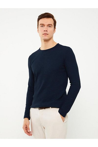 LC Waikiki Ανδρικό μακρυμάνικο μπλουζάκι LCWAIKIKI Basic Crew Neck