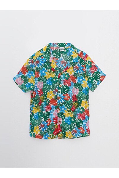LC Waikiki LCW baby Kısa Kol Baskılı Erkek Bebek Gömlek (S2)