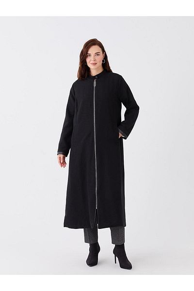 LC Waikiki LCW Grace pentru damă, cu guler vertical, haină solidă