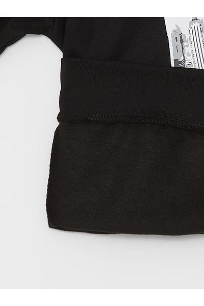 LC Waikiki LCW Детски суичър с дълги ръкави с щампа с кръгло деколте