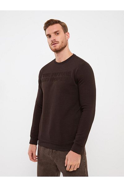 LC Waikiki LCWAIKIKI - Κλασικό ανδρικό φούτερ - Crew λαιμόκοψη, μακρυμάνικο, στάμπα
