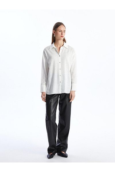 LC Waikiki LCW Vision Straight Long Sleeve Oversize Women's Shirt