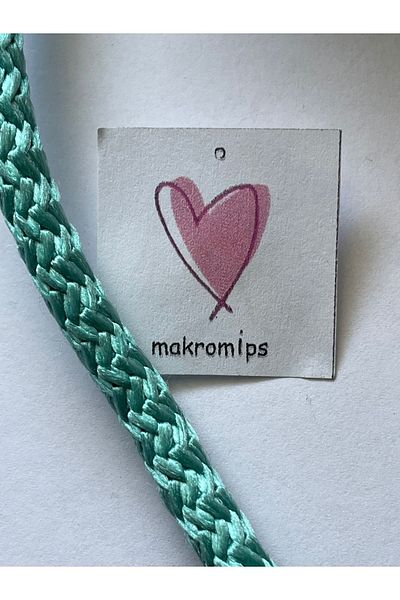 Makromİps Σχοινί Macrame - 5,5-6mm Tress Weaving Polyester, Πλήρωση εσωτερικά με σχοινί κορδόνι Suppa Basket Bag