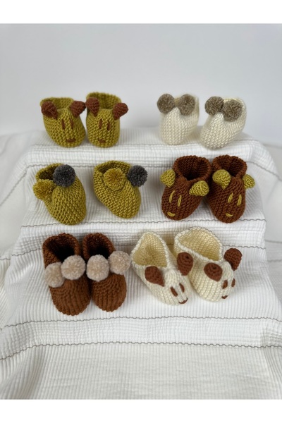 Myluni Handmade Kulak Figürlü Bebek Patiği