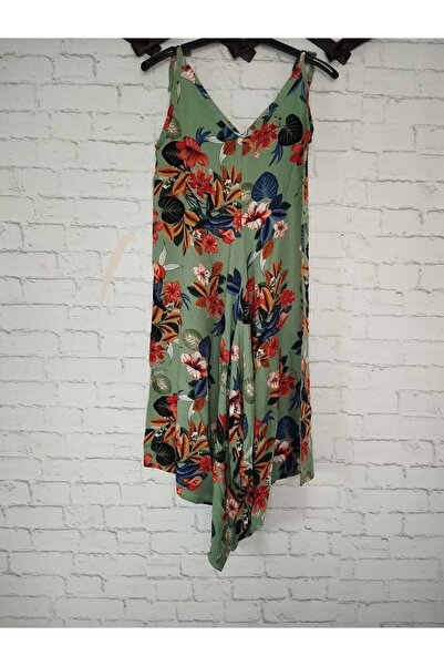 anne moda ankara Літній бавовняний комбінезон з широкими штанинами на бретельках