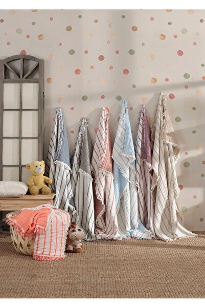 luxtex 100x120 CM 4 Layer Cotton Muslin Cover Baby Blanket - Double Sided