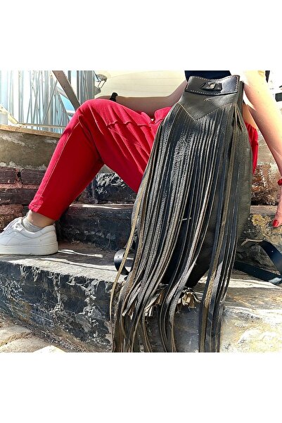 Tuvita Collection Bodrum % 100 Hakiki Deri El Yapımı Püsküllü Kadın Erkek Uni...