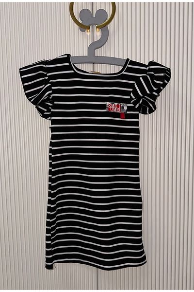 SANTRALBEBE Rochie cu maneca scurta in dungi pentru fetita