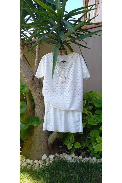 FAZZA FABRİKA Ecru Shorts Set