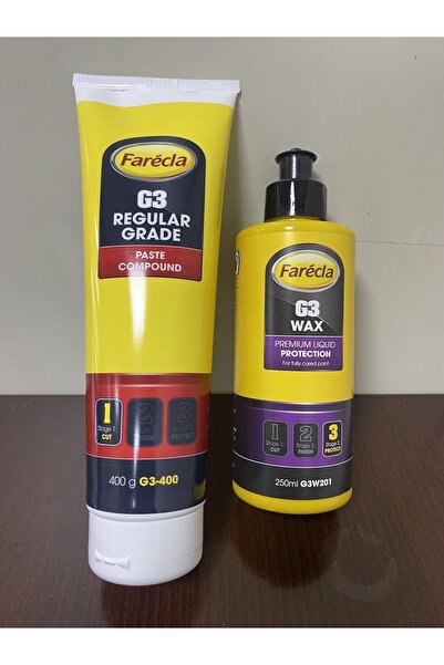 Farecla Çizik Giderici Pasta Cila Set - 1 G3 Regular 400gr Ve G3 Wax 250ml Uy...