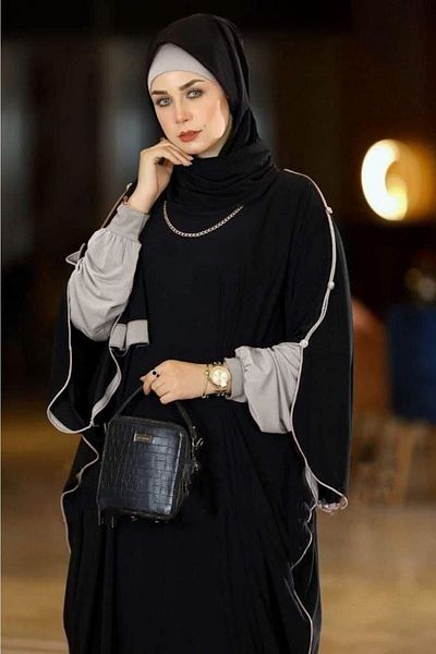 Şahane Καλοκαιρινό μανίκι νυχτερίδας Abaya