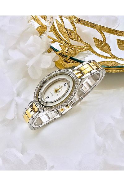 Forsining Raymond Oval Women's Wristwatch - Gold and Silver