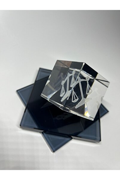 Gündoğan Kristal Special In-Glass Logo Cube Blasting for Lawyer Judge Prosecutors