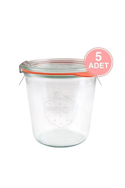 Weck 580 ml Glass Storage Jar 5 Pieces Wcktop