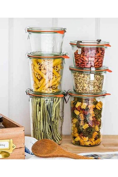 Weck Mold Jar Set 3 ( 2*850 ml, 1*580 ml, 3 * 370 ml )